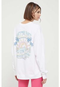 Hollister Co. bluza damska kolor biały z nadrukiem. Kolor: biały. Wzór: nadruk. Styl: klasyczny #4