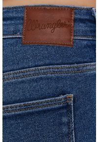 Wrangler jeansy Skinny Airblue damskie medium waist. Kolor: niebieski #4