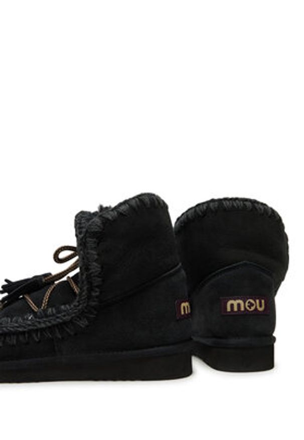 Mou Śniegowce Eskimo Scoubidoo Lace FW101124A Czarny. Kolor: czarny. Materiał: skóra