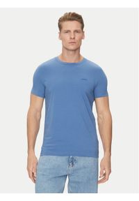 Calvin Klein T-Shirt K10K112724 Niebieski Slim Fit. Kolor: niebieski. Materiał: bawełna