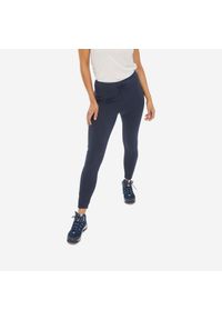 quechua - Legginsy turystyczne damskie Quechua NH100. Stan: podwyższony. Kolor: niebieski. Materiał: materiał, elastan, poliester, lyocell. Sport: turystyka piesza