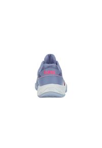 Buty do tenisa damskie K-Swiss Bigshot Light 4. Zapięcie: sznurówki. Kolor: wielokolorowy, niebieski, szary. Materiał: syntetyk, tkanina, materiał. Szerokość cholewki: normalna. Sport: tenis