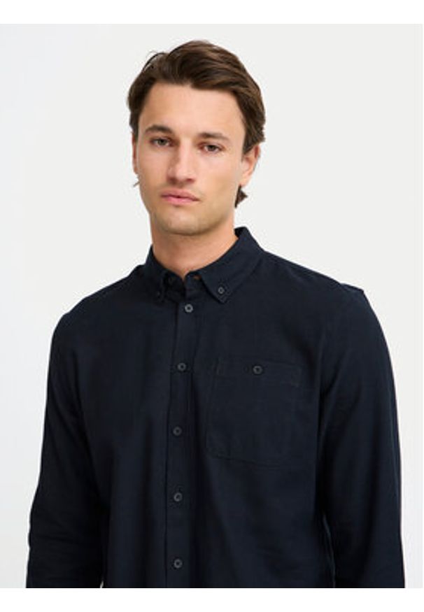Blend Koszula Shirt 20717140 Czarny Regular Fit. Kolor: czarny. Materiał: bawełna