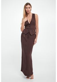 Elisabetta Franchi - Kamizelka damska lniana ELISABETTA FRANCHI. Materiał: len #4