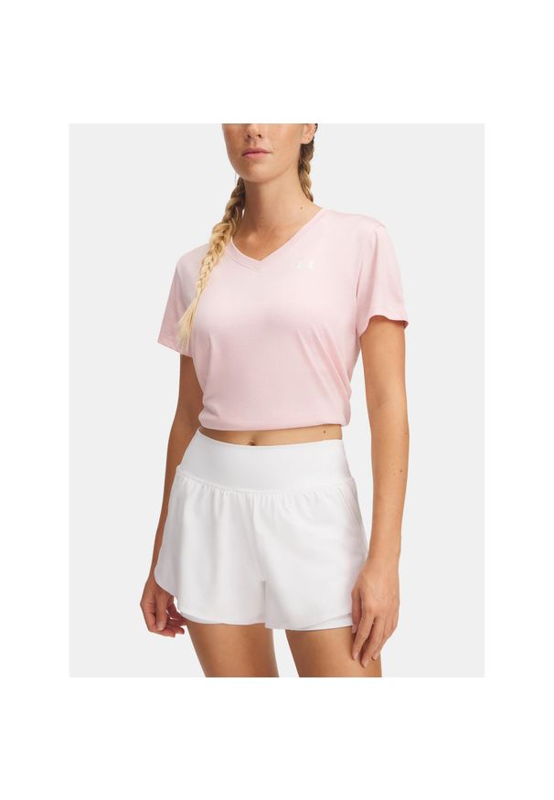 Koszulka Under Armour Tech V-Twist. Kolor: różowy. Sport: fitness