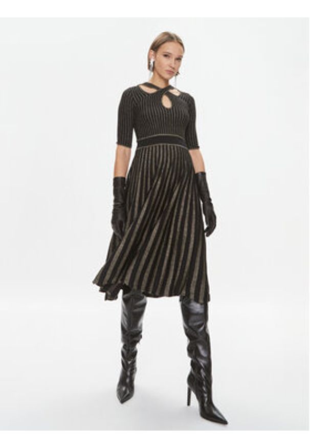 Pinko Sukienka codzienna Bitter 100413 A0L0 Czarny Regular Fit. Okazja: na co dzień. Kolor: czarny. Materiał: syntetyk. Typ sukienki: proste. Styl: casual