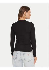 Guess Jeans Bluzka W5BP01 KA0H1 Czarny Slim Fit. Kolor: czarny. Materiał: bawełna #5