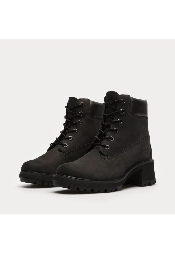 Timberland - TIMBERLAND Kinsley 6 In Waterproof Boot Botki damskie. Okazja: na co dzień. Kolor: czarny. Materiał: materiał, guma. Szerokość cholewki: normalna. Styl: elegancki, casual, klasyczny