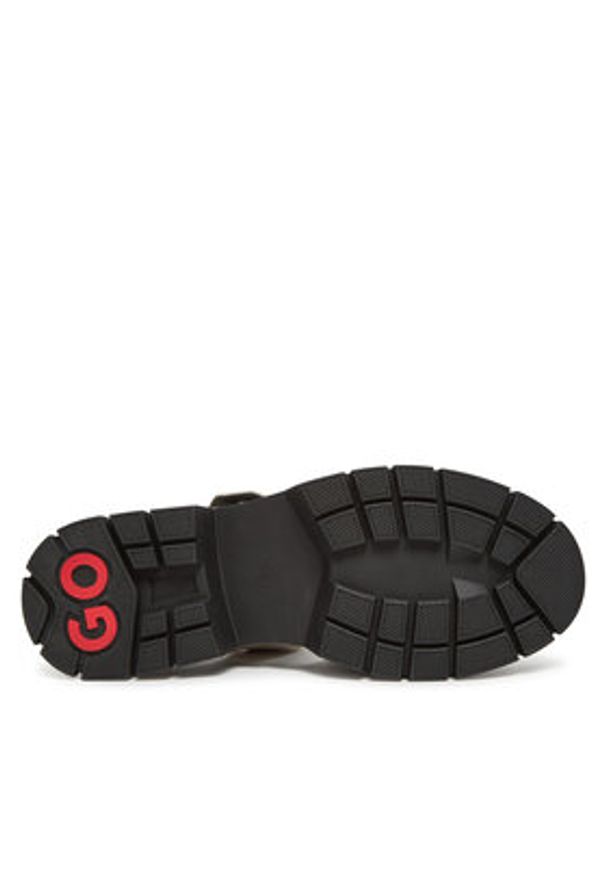 Hugo - HUGO Sandały Kris_Sandal_BKSD 50541753 Écru. Materiał: zamsz, skóra