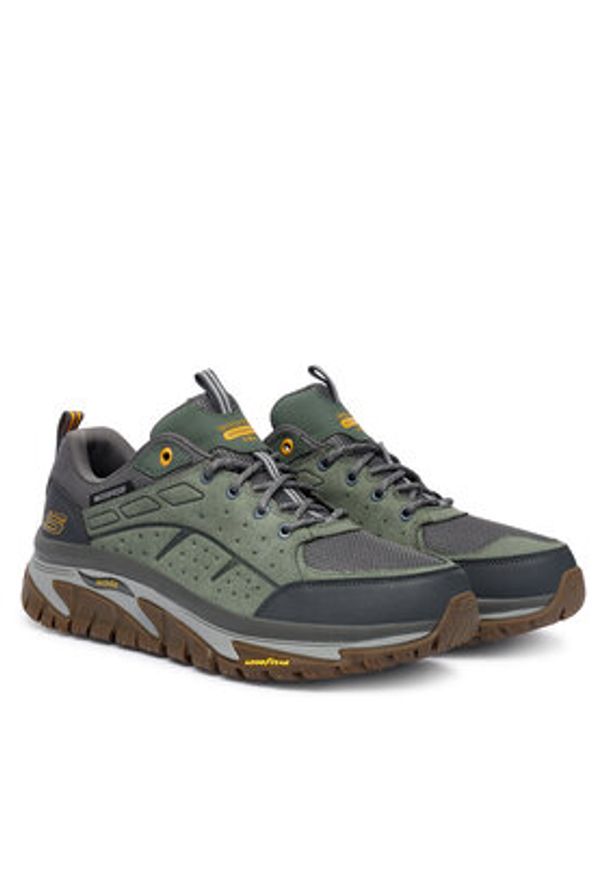 skechers - Skechers Trekkingi Arch Fit Road Walker 237688 GRN Khaki. Kolor: brązowy. Materiał: zamsz, skóra. Sport: turystyka piesza