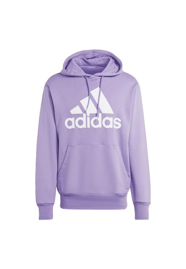 Adidas - Bluza męska adidas Essentials French Terry Big Logo Hoodie. Typ kołnierza: kaptur. Kolor: fioletowy