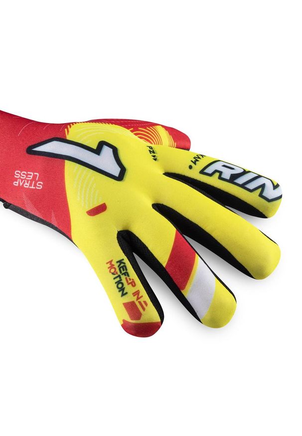 RINAT - Dziecięce rękawice bramkarskie Rinat Nkam AS. Kolor: czerwony, wielokolorowy, żółty. Sport: piłka nożna