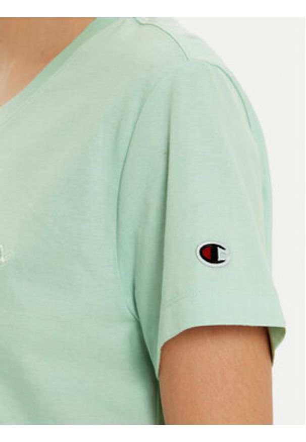 Champion T-Shirt 117650 Zielony Slim Fit. Kolor: zielony. Materiał: bawełna