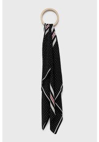 Lauren Ralph Lauren szal damski kolor czarny wzorzysty. Kolor: czarny. Materiał: tkanina