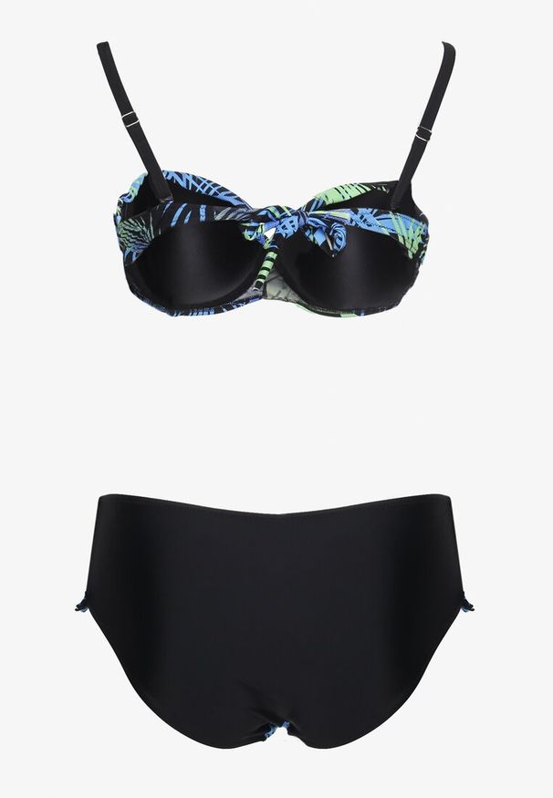 Renee - Czarne Bikini Dwuczęściowe Usztywniany Biustonosz Majtki Figi Seteria. Kolekcja: plus size. Kolor: czarny