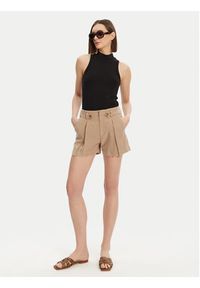 Guess Szorty materiałowe W5GD1J WG8N0 Beżowy Relaxed Fit. Kolor: beżowy. Materiał: lyocell
