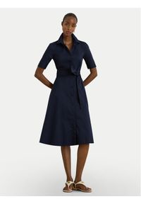 Lauren Ralph Lauren - LAUREN RALPH LAUREN Sukienka koszulowa 200748950010 Granatowy Regular Fit. Kolor: niebieski. Materiał: bawełna. Typ sukienki: koszulowe #1