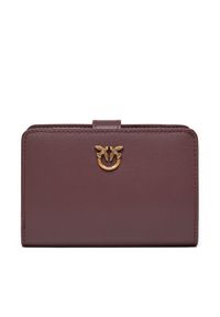 Pinko Mały Portfel Damski Multi Pockets Wallet AI 24-25 PCPL 103761 A0F1 Bordowy. Kolor: czerwony. Materiał: skóra