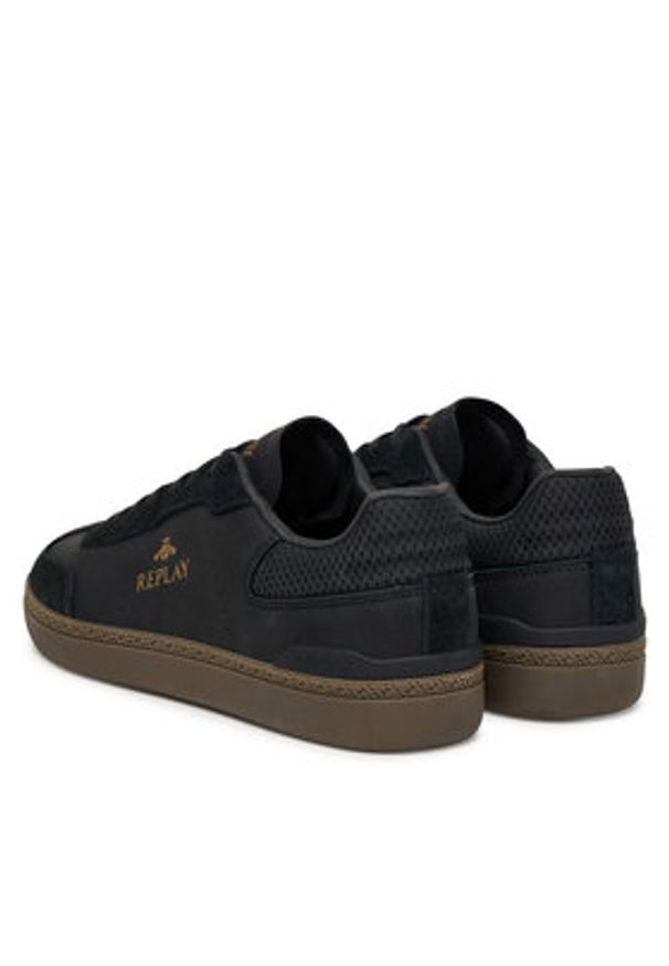 Replay - REPLAY Sneakersy GMSD7.000.C0004S Czarny. Kolor: czarny. Materiał: skóra