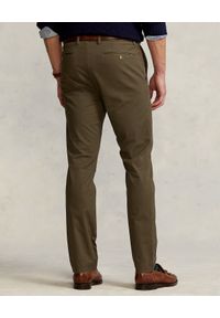 Ralph Lauren - RALPH LAUREN - Brązowe spodnie chino Slim Fit. Kolor: brązowy. Materiał: bawełna, tkanina #3