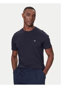 GANT - Gant T-Shirt 2004080 Granatowy Regular Fit. Kolor: niebieski. Materiał: bawełna #1