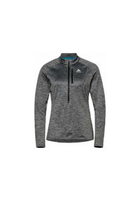 Bluza tech. damska Odlo Mid layer 1/2 zip TENCIA. Kolor: czarny, szary, wielokolorowy. Sezon: zima. Sport: narciarstwo