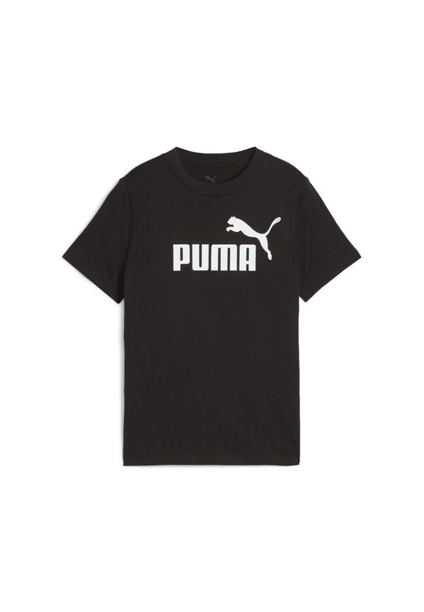 Puma - Młodzieżowa koszulka ESS z logo No. 1 PUMA. Kolor: czarny. Materiał: bawełna. Sport: joga i pilates