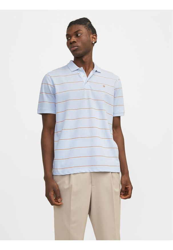 Jack & Jones Polo Bluwin 12170931 Błękitny Regular Fit. Typ kołnierza: polo. Kolor: niebieski. Materiał: syntetyk, bawełna