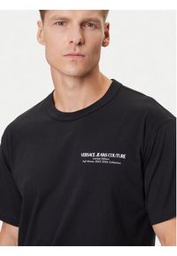 Versace Jeans Couture T-Shirt 79GAHE10 CJ00E Czarny Regular Fit. Kolor: czarny. Materiał: bawełna #4