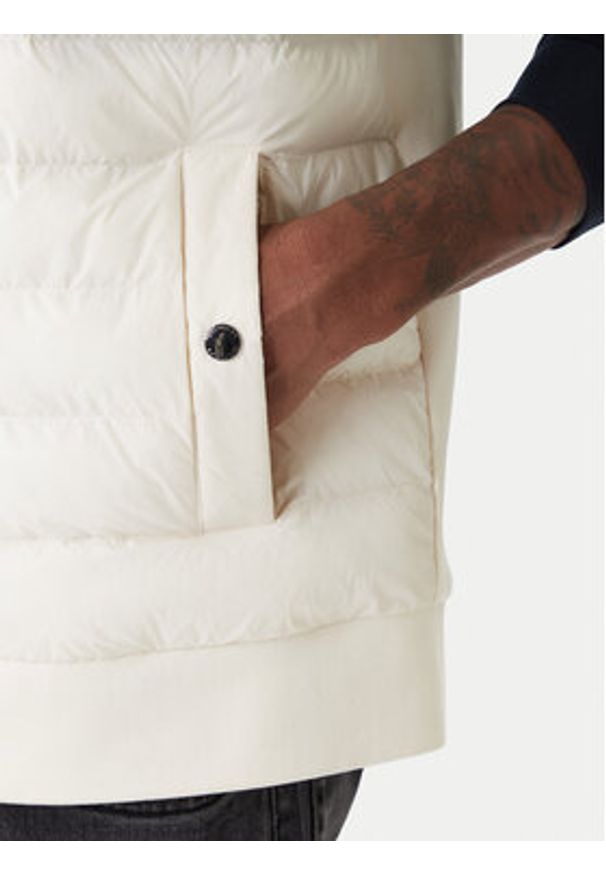 TOMMY HILFIGER - Tommy Hilfiger Kamizelka Mix Media Ess MW0MW41441 Écru Regular Fit. Kolor: kremowy. Materiał: bawełna