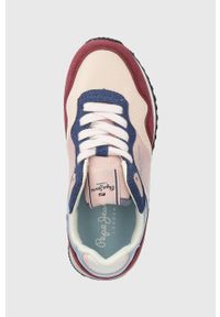 Pepe Jeans sneakersy dziecięce kolor różowy. Nosek buta: okrągły. Zapięcie: sznurówki. Kolor: różowy. Materiał: guma #2