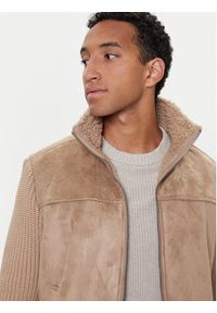 Guess Kurtka z imitacji skóry M5BR79 Z5570 Beżowy Regular Fit. Kolor: beżowy. Materiał: syntetyk #5