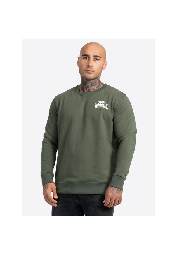 Bluza z okrągłym dekoltem Lonsdale Longridge. Kolor: biały, wielokolorowy, zielony
