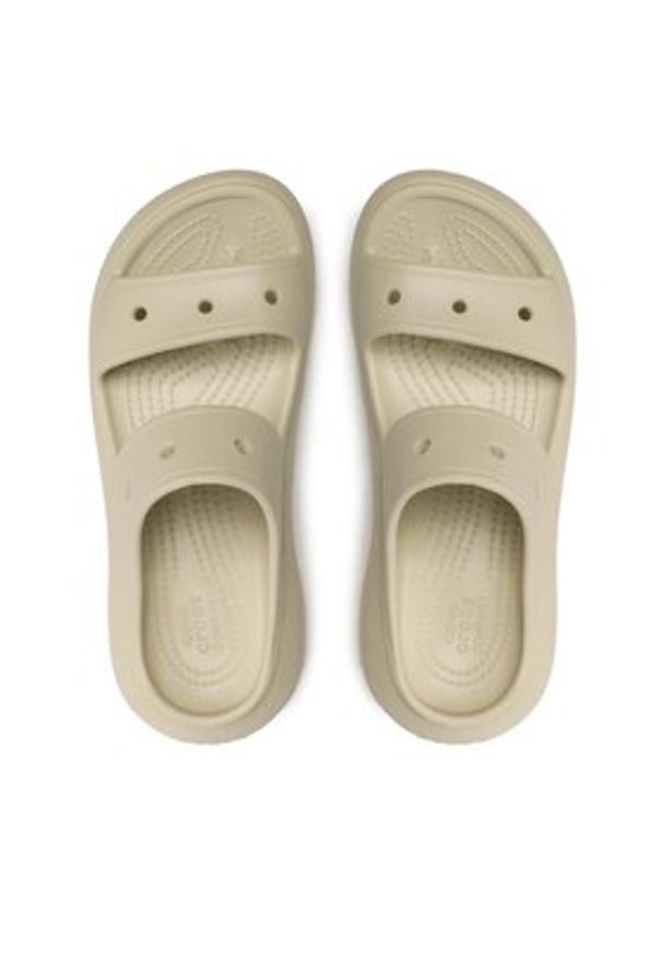 Crocs Klapki Classic Crush Sandal 207670 Beżowy. Kolor: beżowy
