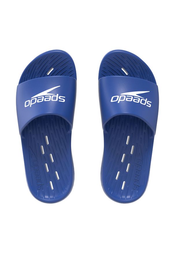 Klapki basenowe antypoślizgowe damskie Speedo Slides. Kolor: niebieski. Styl: sportowy