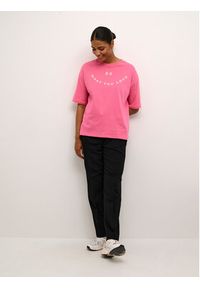 Kaffe T-Shirt Sonna 10507645 Różowy Regular Fit. Kolor: różowy. Materiał: bawełna