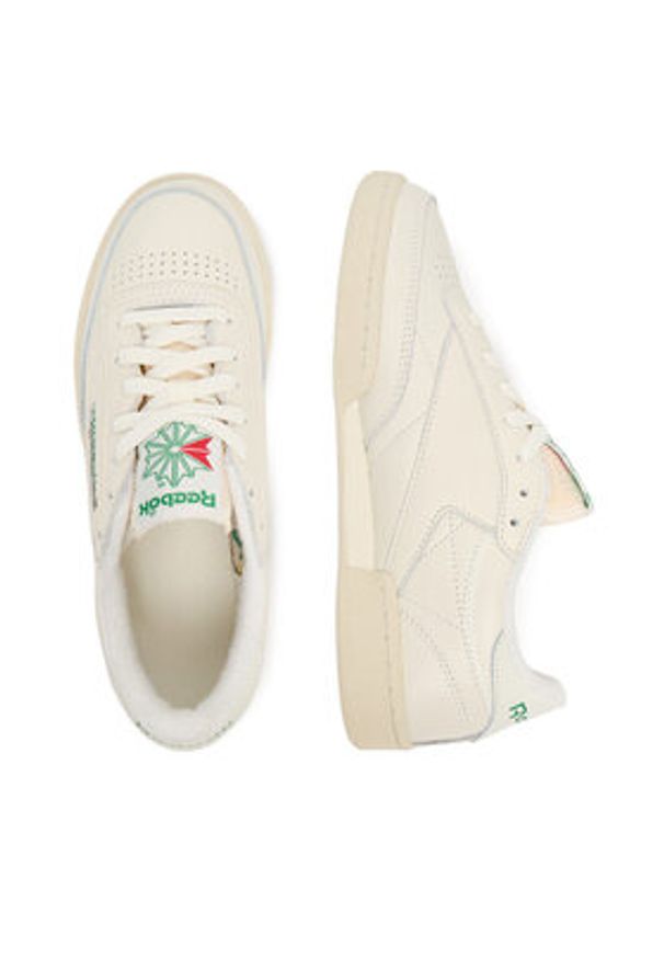 Reebok Sneakersy EO-CLUB C 85 VINTAGE 100007797 Écru. Materiał: skóra. Model: Reebok Club