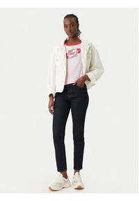 Tommy Jeans T-Shirt Wavy Flag Contrast Ringer DW0DW22306 Różowy Regular Fit. Kolor: różowy. Materiał: bawełna #4