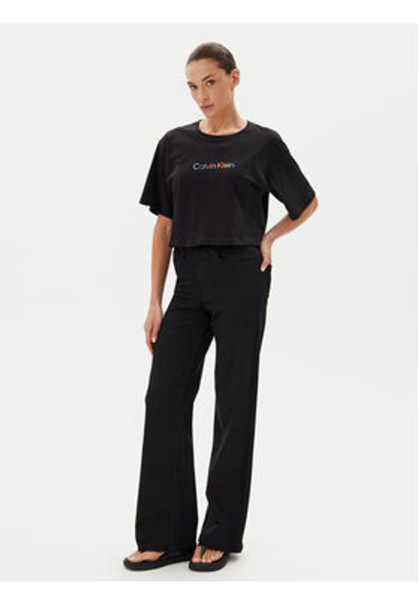 Calvin Klein Underwear T-Shirt LV00QS7470 Czarny Boxy Fit. Kolor: czarny. Materiał: bawełna