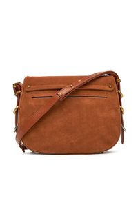 Pinko - PINKO Torebka Saddle Classic PE 25 PLTT 103830 A29N Brązowy. Kolor: brązowy. Materiał: skórzane, zamszowe