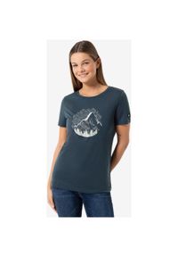 Koszulka z krótkim rękawkiem damska SUPER.NATURAL Mountain Losee Tee. Kolor: niebieski. Długość rękawa: krótki rękaw. Długość: krótkie