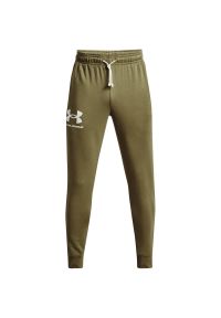 Spodnie Under Armour Terry, Mężczyźni. Kolor: biały, wielokolorowy, zielony. Materiał: bawełna