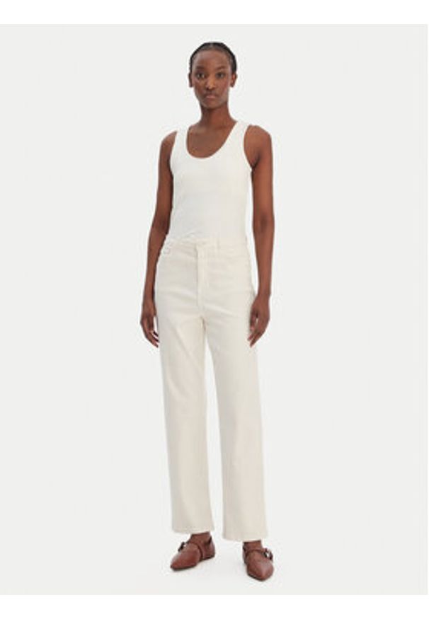 Marella Jeansy Solista 2613131065 Écru Straight Fit. Kolor: kremowy