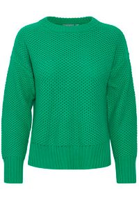 Fransa Sweter 20611827 Zielony Regular Fit. Kolor: zielony. Materiał: bawełna