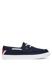 TOMMY HILFIGER - Tommy Hilfiger Tenisówki Th Boat Vulc Sneaker Canvas FM0FM05877 Granatowy. Kolor: niebieski. Materiał: materiał #1