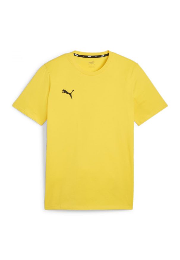 Koszulka męska Puma Team Goal Casuals Tee. Kolor: żółty. Materiał: materiał