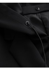 Ombre Clothing - Męska marynarka z odpinaną podpinką i kapturem – czarna V1 - Rozmiar: XL. Okazja: do pracy, na co dzień. Typ kołnierza: kaptur. Kolor: szary. Materiał: poliester. Styl: wizytowy, casual, elegancki #4