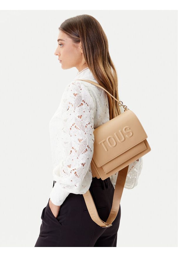 Tous - TOUS Torebka Brenda Audree 2002104945 Beżowy. Kolor: beżowy. Materiał: skórzane