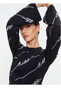 ROTATE Sweter Sequin Logo 110113100 Czarny Regular Fit. Kolor: czarny. Materiał: bawełna #3