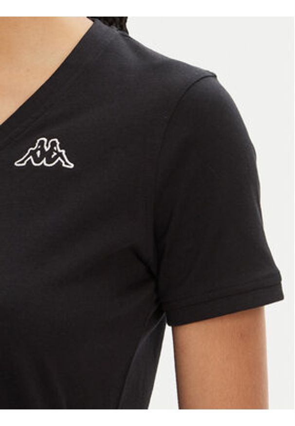 Kappa T-Shirt Logo Cabou 303H0P0 Czarny Regular Fit. Kolor: czarny. Materiał: bawełna